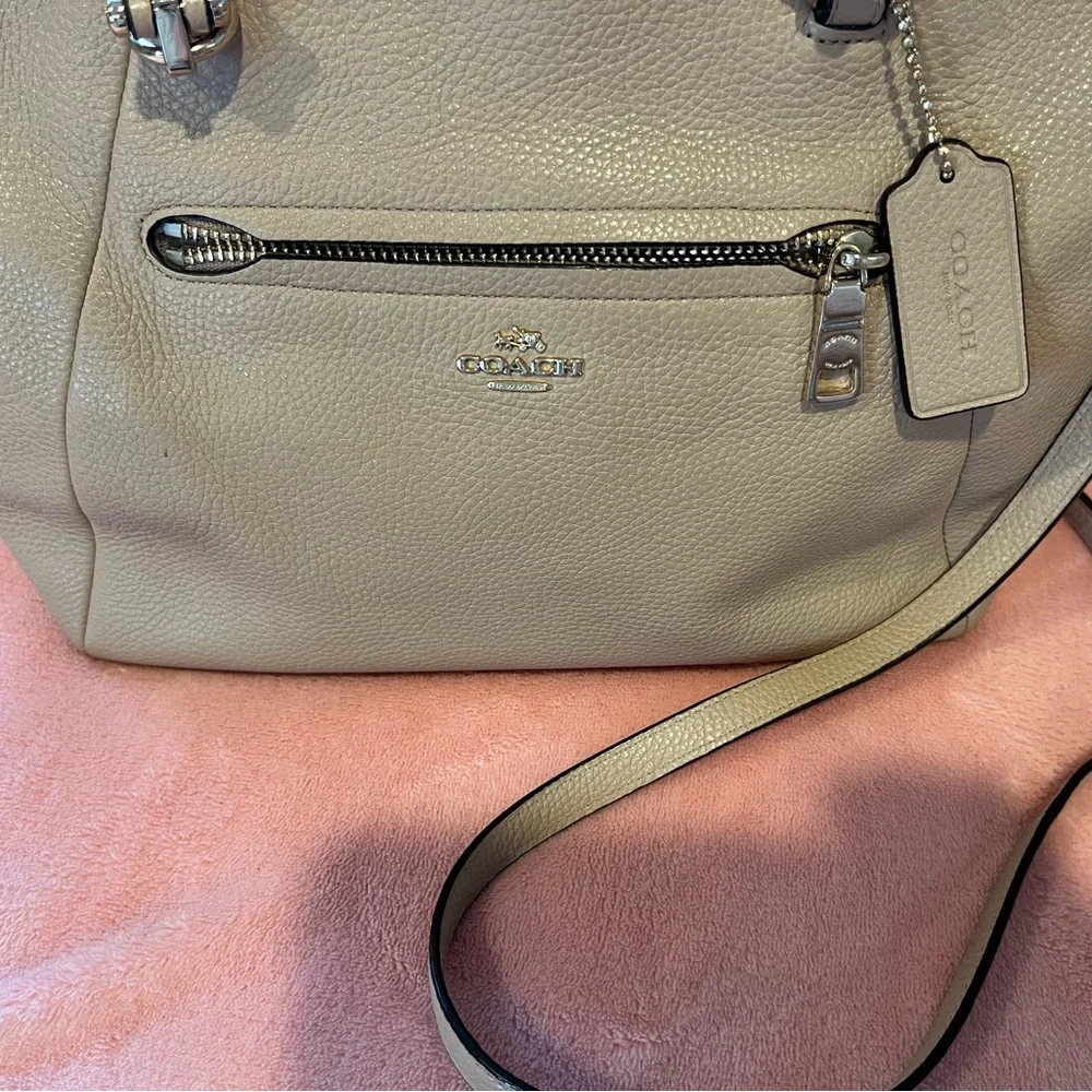 Coach Tan Leather Tote Bag - Picture 3 of 8